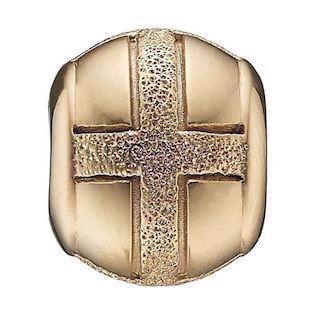 Christina Collect gold-plated Earth Blank ball with frosted cross, model 623-G101